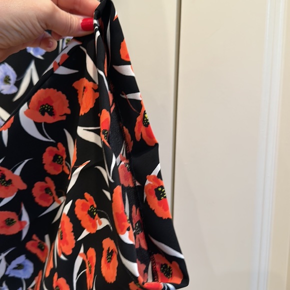 Ann Taylor wide leg high rise floral pants poppy print size 4 - Picture 9 of 14